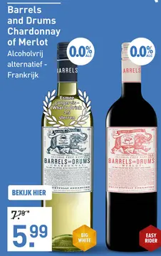 Aanbieding: Barrels and Drums Chardonnay of Merlot 