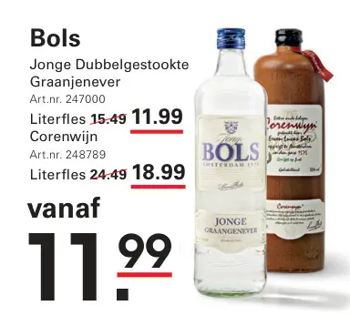 Aanbieding: Jonge Dubbelgestookte Graanjenever