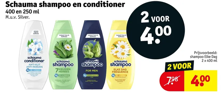 Aanbieding: Schauma shampoo en conditioner
