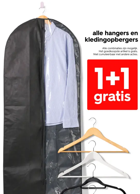 Promotie: alle hangers en kledingopbergers