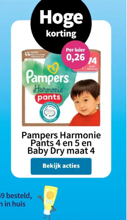 Aanbieding: Pampers Harmonie Pants en Baby Dry