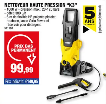 Offre: Kà¤rcher K3 nettoyeur haute pression