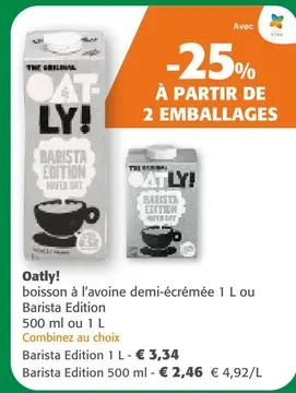 Offre: Oatly! Barista Edition