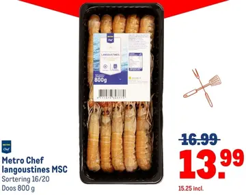 Aanbieding: Metro Chef langoustines MSC