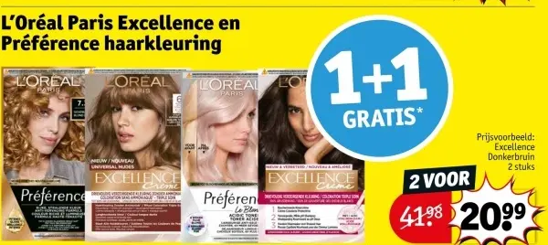 Aanbieding: Excellence en Préférence haarkleuring