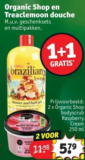 Promotie: Organic Shop en Treaclemoon douche