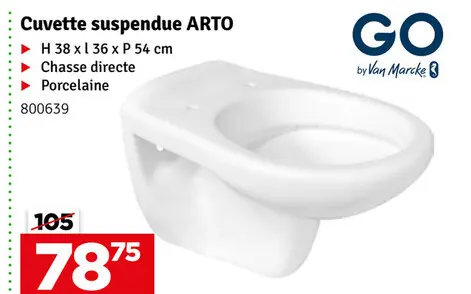 Offre: Cuvette suspendue ARTO