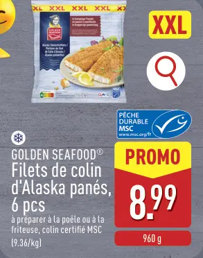 Offre: Filets de colin d'Alaska panés 