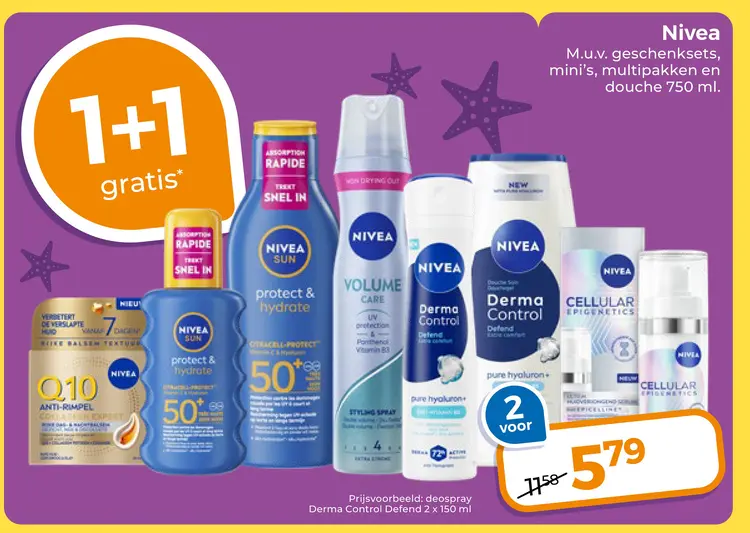 Aanbieding: Nivea M.u.v. geschenksets, mini's, multipakket en douche