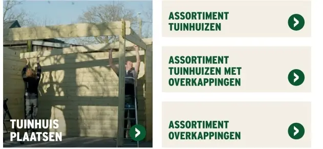 Aanbieding: Tuinhuis plaatsen
