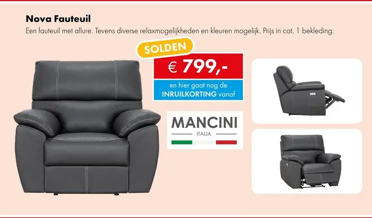 Promotie: Nova fauteuil zwart