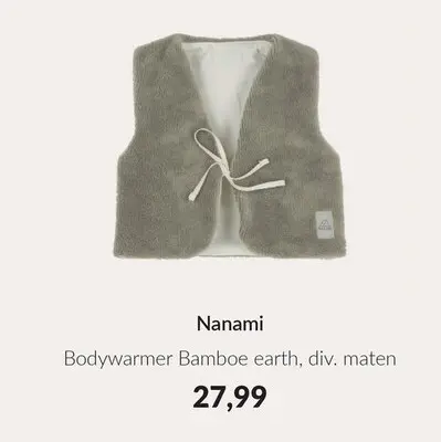 Aanbieding: Bodywarmer Bamboe earth