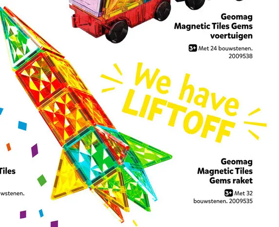 Aanbieding: Magnetic Tiles Gems voertuigen
