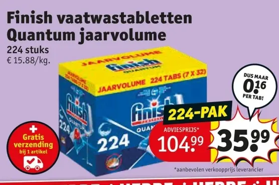 Promotie: Vaatwastabletten Quantum jaarvolume