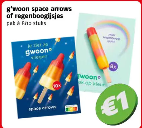 Aanbieding: Space arrows of regenboogijsjes