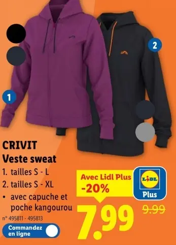 Offre: Veste sweat