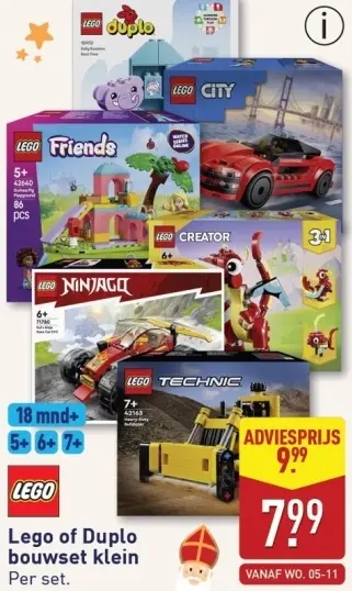 Aanbieding: Lego of Duplo bouwset klein