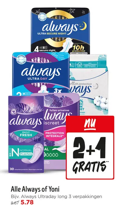 Aanbieding: Always of Yoni