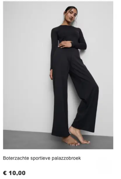Promotie: Botarzachte sportieve palazzobroek