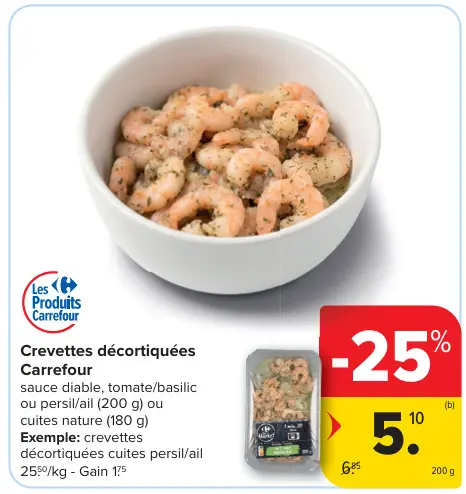 Offre: Crevettes décortiquées