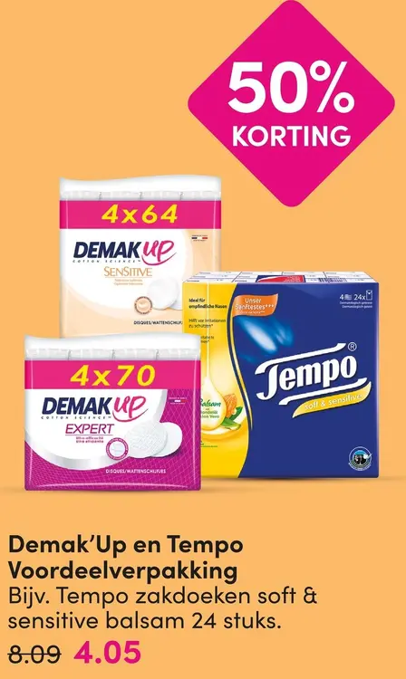 Aanbieding: Demak'Up en Tempo Voordeelverpakking