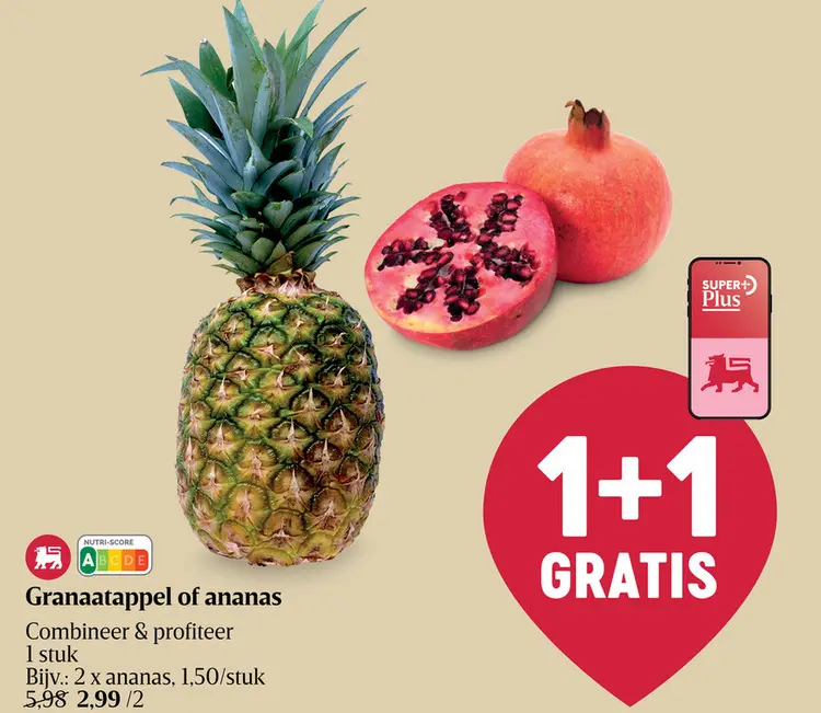 Promotie: Granaatappel of ananas