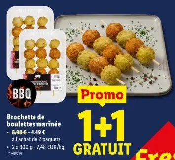Offre: Brochette de boulettes marinée