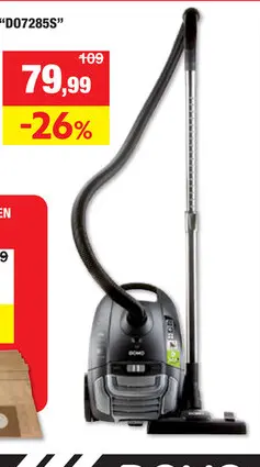 Promotie: DOMO DO7285S sledestofzuiger met zak