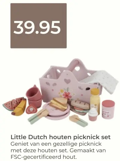 Aanbieding: Houten picknick set