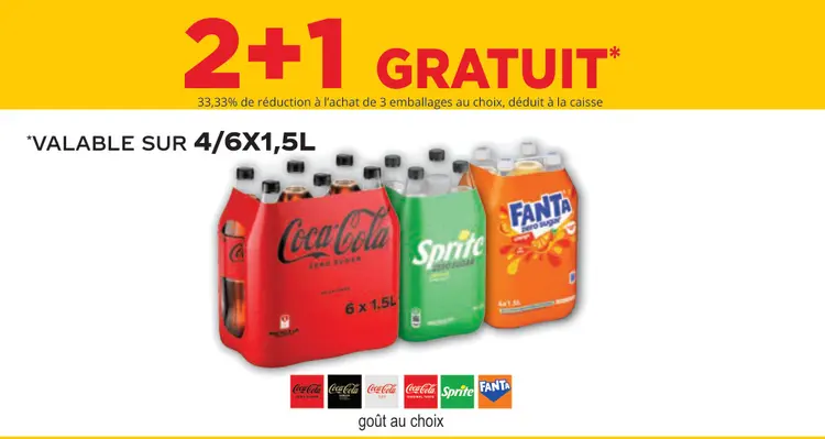 Offre: Coca-Cola, Sprite, Fanta