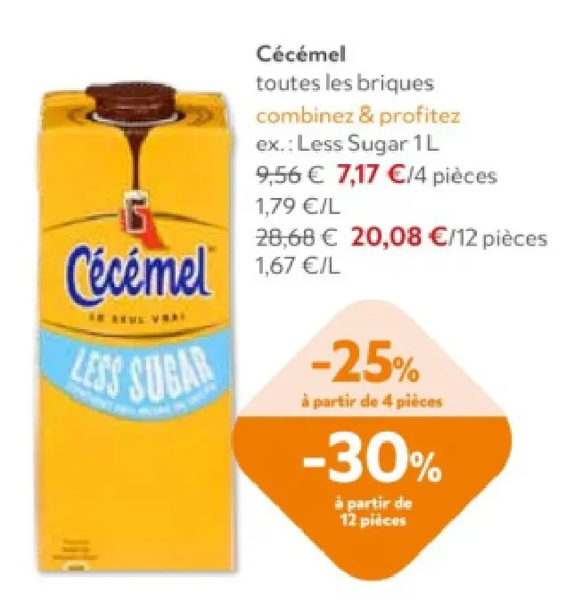 Offre: Cécémel Less Sugar