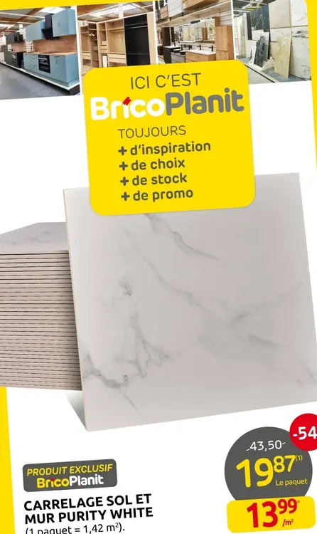 Offre: Carrelage sol et mur purity white