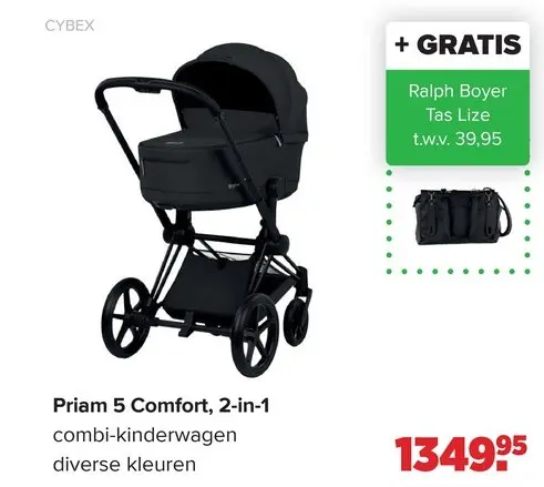 Aanbieding: Priam 5 Comfort, 2-in-1 combi-kinderwagen