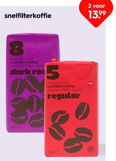 Promotie: Snelfilterkoffie
