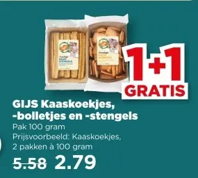 Aanbieding: Kaaskoekjes, -bolletjes en -stengels
