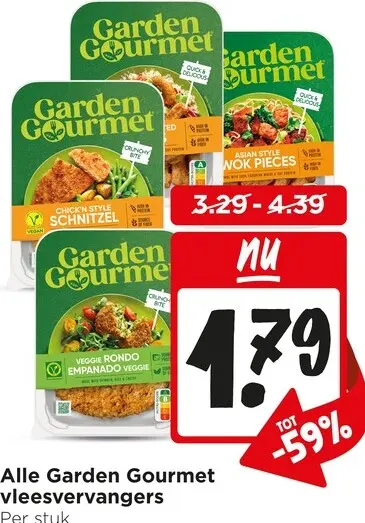 Aanbieding: Alle Garden Gourmet vleesvervangers