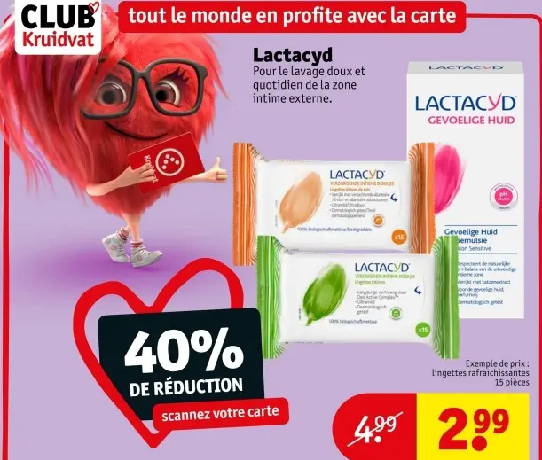Offre: Lactacyd lingettes rafraîchissantes