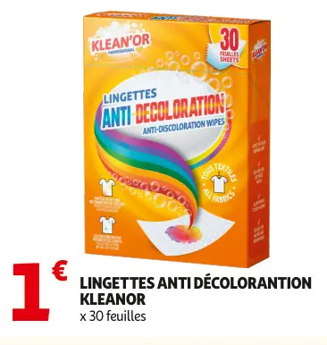 Promotie: Lingettes anti décolorantion
