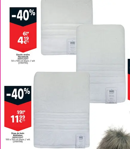 Promotie: Essuie-mains