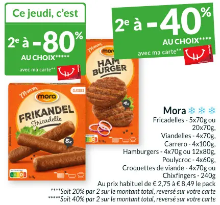Offre: Mora Frikandel & Hamburger