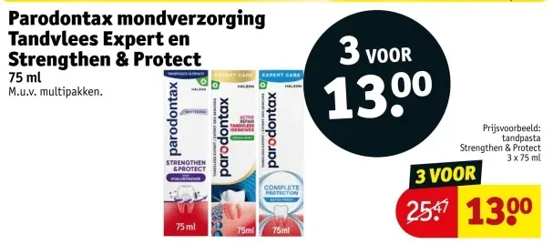 Aanbieding: Parodontax mondverzorging Tandvlees Expert en Strengthen & Protect