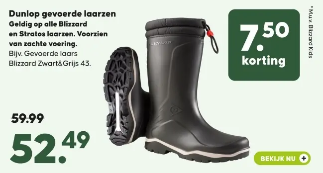 Aanbieding: Dunlop gevoerde laarzen