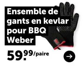 Offre: Ensemble de gants en kevlar pour BBQ