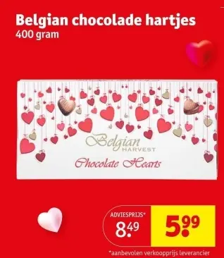 Aanbieding: chocolade hartjes