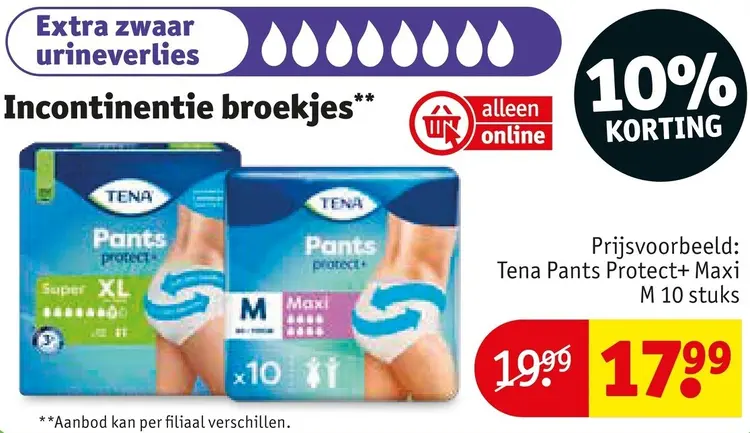 Promotie: Incontinentie broekjes