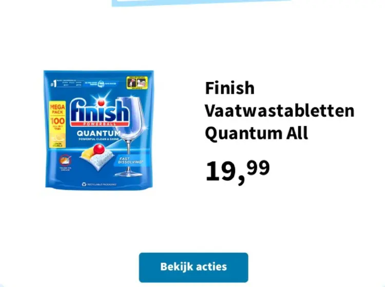 Aanbieding: Finish Vaatwastabletten Quantum All