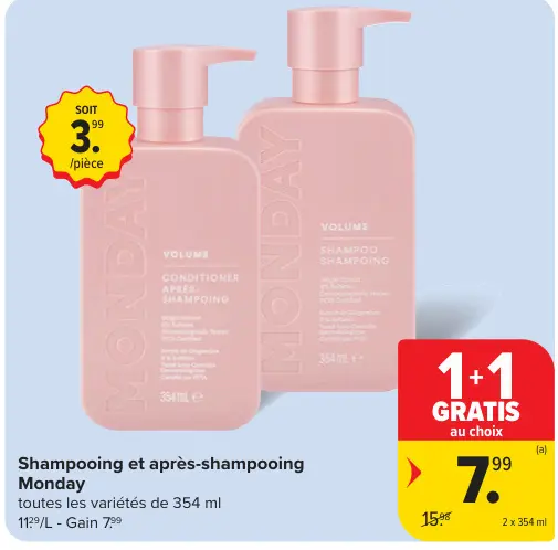 Offre: Shampooing et après-shampooing