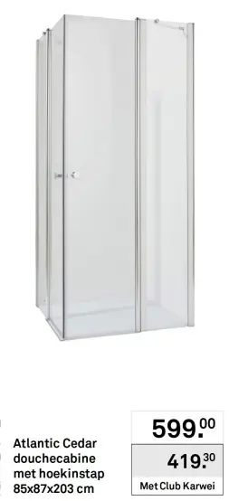 Aanbieding: Atlantic Cedar douchecabine