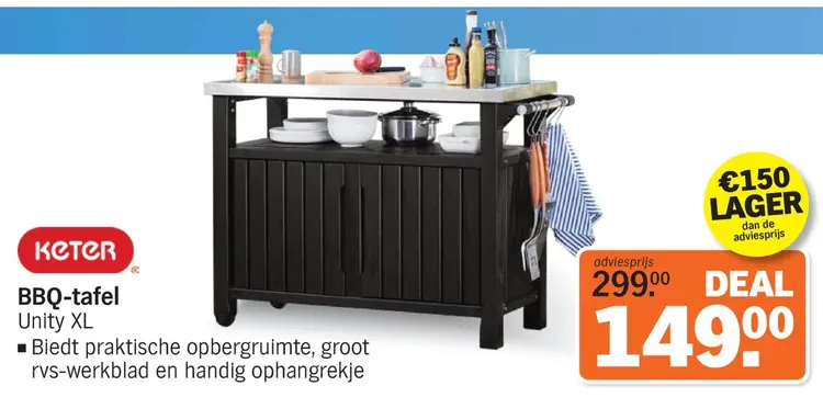 Aanbieding: BBQ-tafel Unity XL