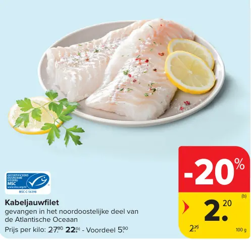 Promotie: Kabeljauwfilet
